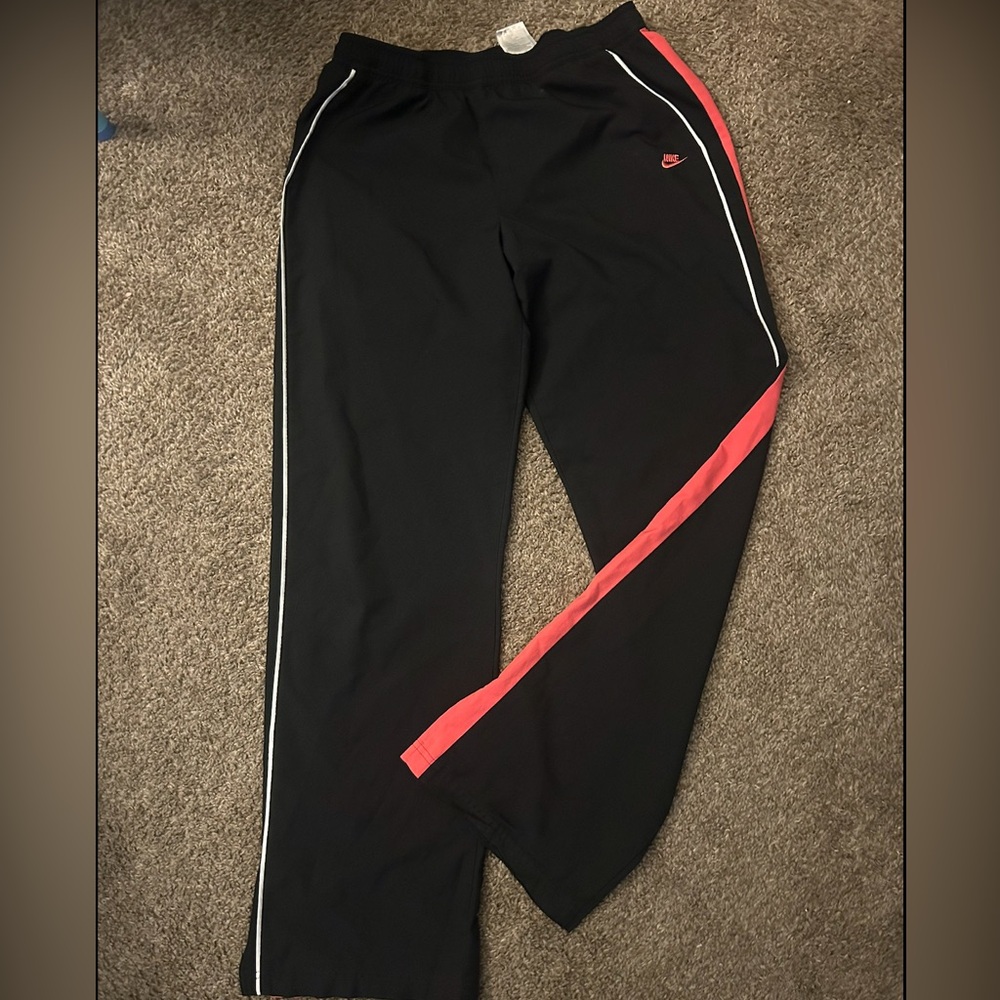 Nike Black Pants with Red and White Accents